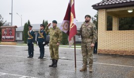 Урус - Мартановскому полку Росгвардии вручено Боевое знамя нового образца