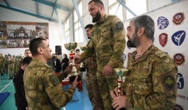 Чемпионат по рукопашному бою среди росгвардейцев прошел в Грозном