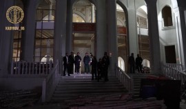 Рамзан Кадыров проинспектировал ход строительства мечети в новом районе им. В. Путина