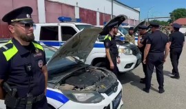 В Грозненском районе проверили служебный автотранспорт полиции