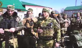 Из Грозного на Украину отправилась новая колонна добровольцев