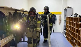 В Чеченской Республике прошли пожарно-тактические учения в школе