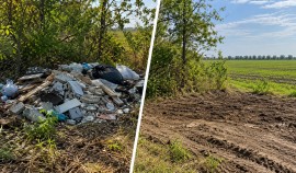 В Наурском районе ликвидировали свалку строительных и бытовых отходов