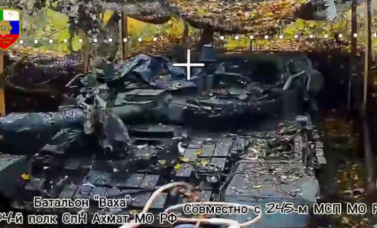 Рамзан Кадыров опубликовал кадры уничтожения танка ВСУ Т-72АВ на Харьковском направлении